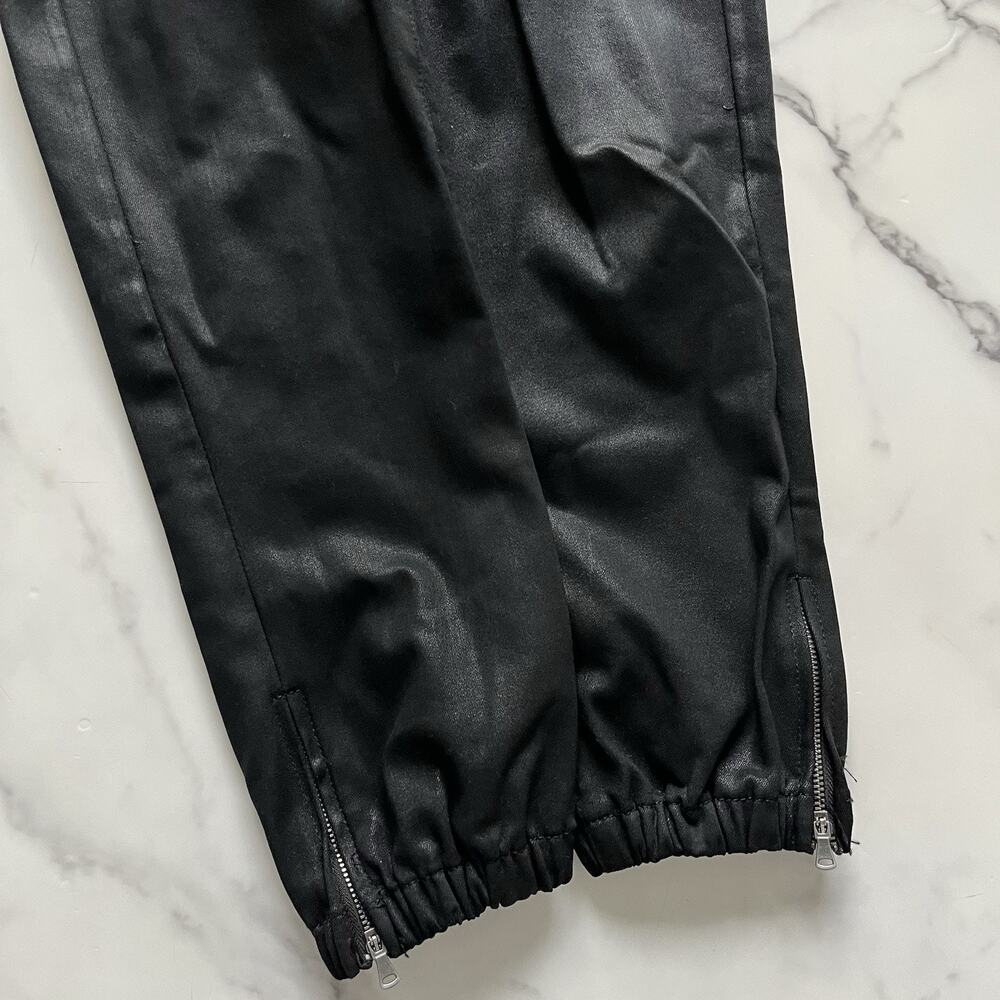 Paige Mayslie Cropped Coated Jogger $259 Black Fog Luxe Size 24 Minimalist - Picture 10 of 12